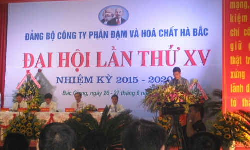 Đại hội Đảng bộ Công ty Đạm- Hóa chất Hà Bắc lần thứ XV, nhiệm kỳ 2015-2020